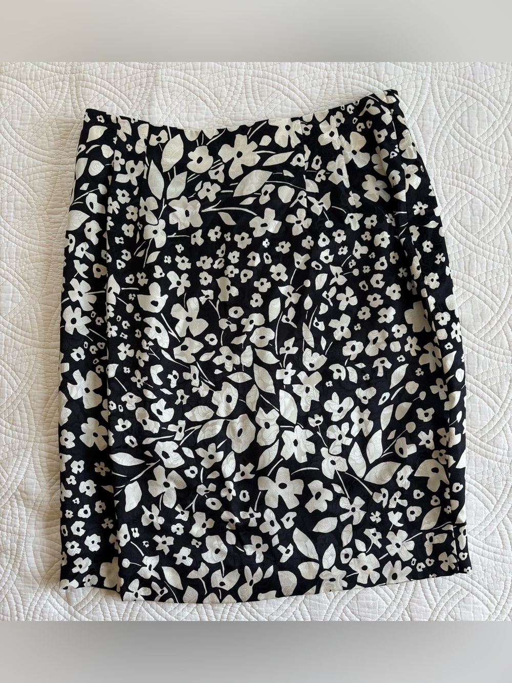 Silk Floral Skirt 14 Petite Vintage Liz Claiborne - Picture 5 of 8